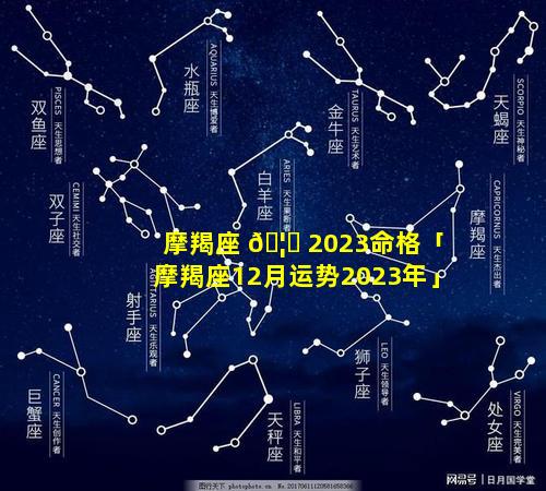 摩羯座 🦉 2023命格「摩羯座12月运势2023年」